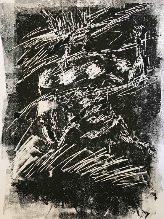 Rage // Monoprint // Tyreece Chung